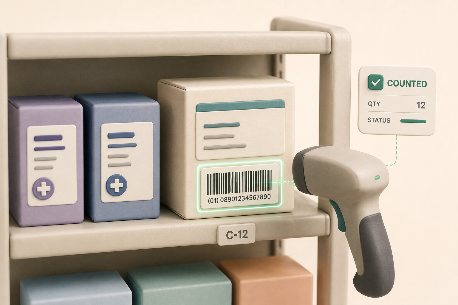 Retail shelves representing barcode-led shelf review.