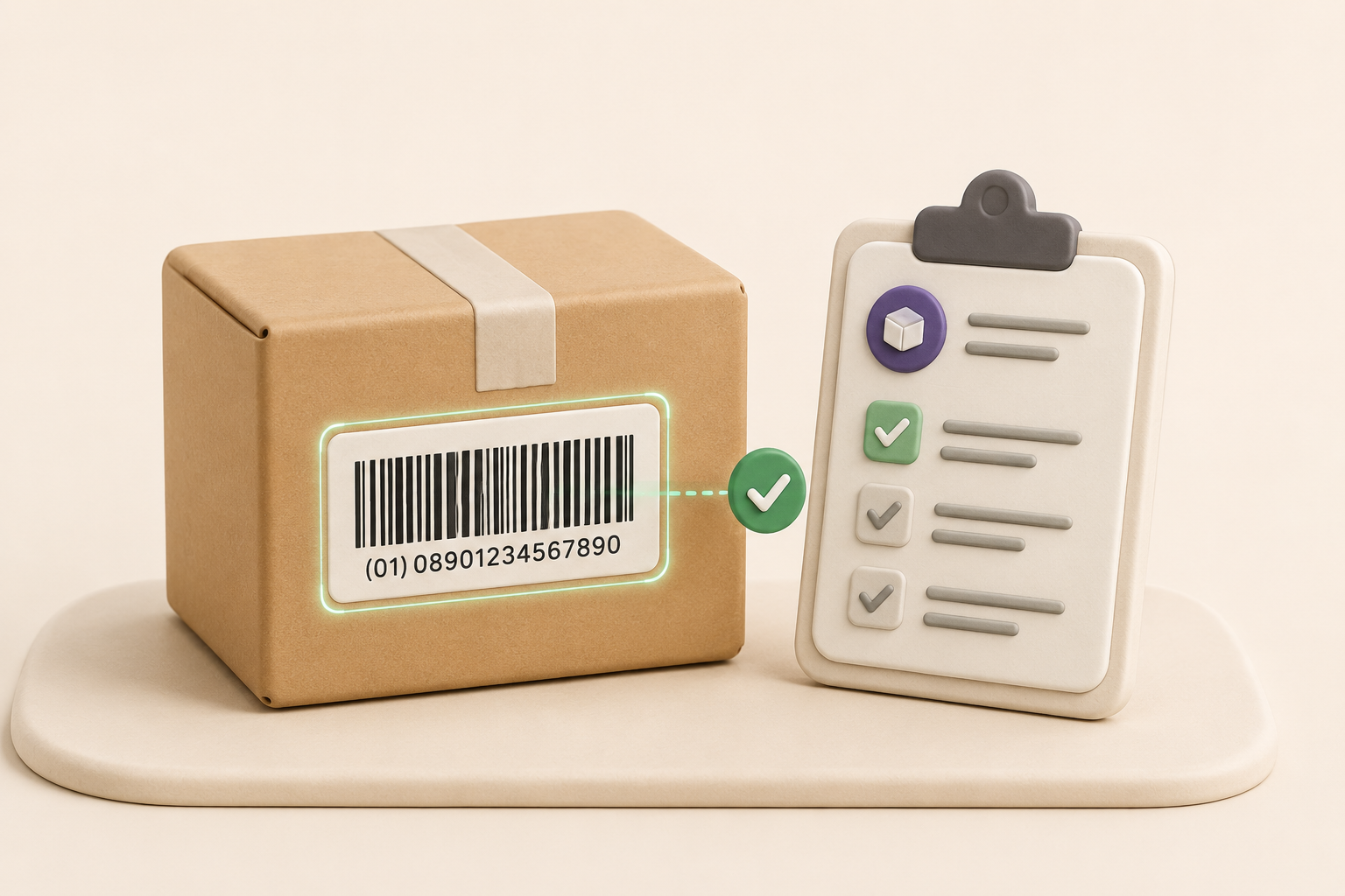 Warehouse operator scanning a package barcode.